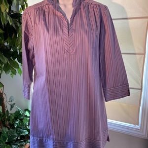 J. McLaughlin SZ M stripe lilac shirt dress